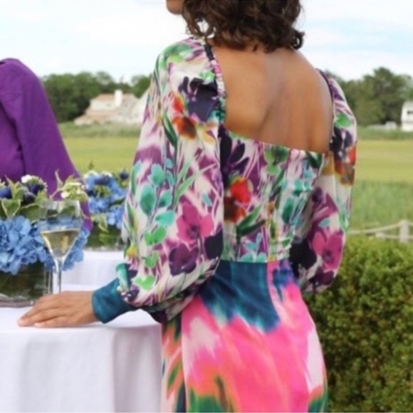 NWT One33 Social Printed Flounce Hem Dress Size 4 - Picture 4 of 14